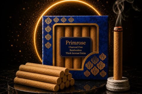 Namoh Sundari Primrose Charcoal Free Bambooless Thick Incense Sticks –New image